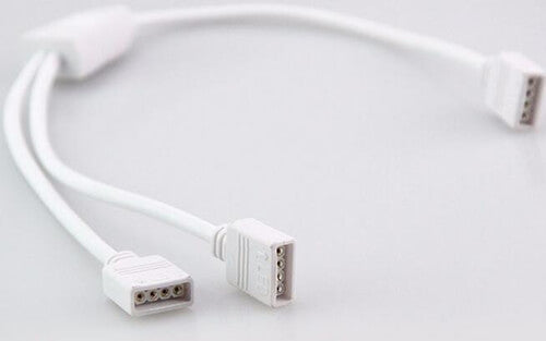 Imtra Lighting RGB 4-Pin Y-Male Connector, 6" | Connects 2 Sections of RGB Tape Light to Control