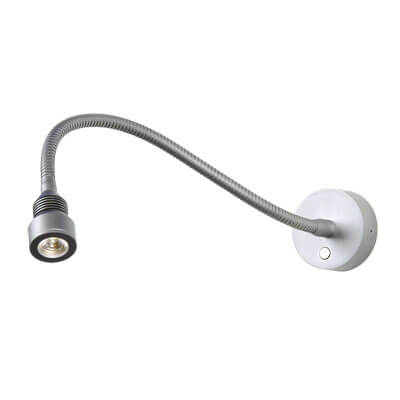 Lámpara de mesa Imtra Lighting Prohn, cromada mate, con interruptor y regulador de intensidad, 300 mm, cálida, 25 grados