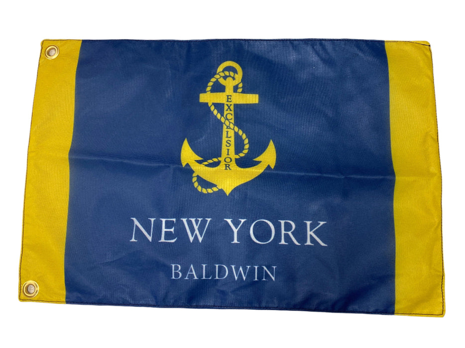 New York State Maritime Flag 12"x18" - Baldwin, Freeport, Merrick