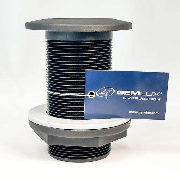 Thru-hull Domed 2" (50.8mm) NPS, 4.5" (114.3mm) Long, Black