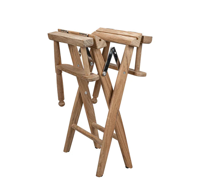 Silla de director Whitecap con cojín color crema - Teca