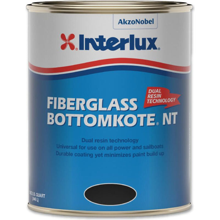 Interlux Fiberglass Bottomkote NT Cuarto de galón Negro