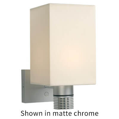 Imtra Lighting Jana LED Wall Sconce, Chrome, White Shade | Built-In Dimmer, 10-30VDC