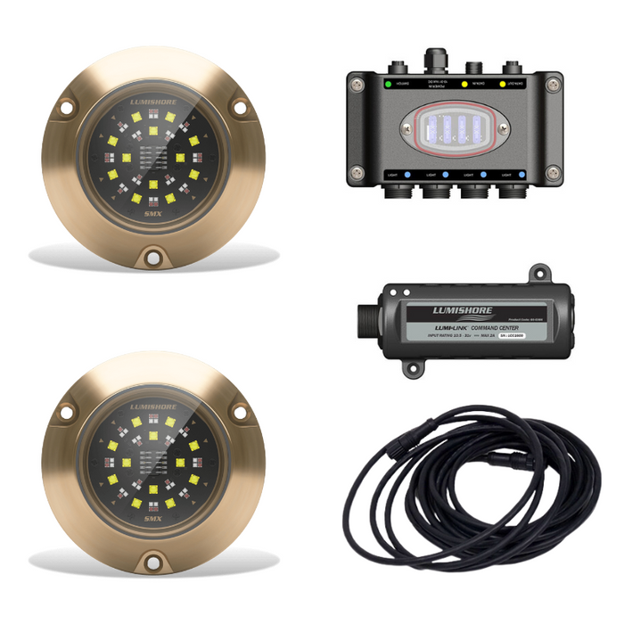 Lumishore SMX154 Eos Kit (2 Light Set) RGBw Color-Change | 10/31V without Display 7,000 Fixture Lumens 90 Degree Beam