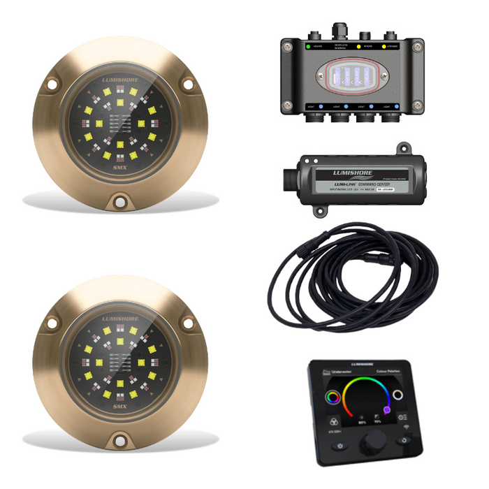 Lumishore SMX154 Eos Kit (2 Light Set) RGBw Color-Change | 10/31V with Display 7,000 Fixture Lumens 90 Degree Beam
