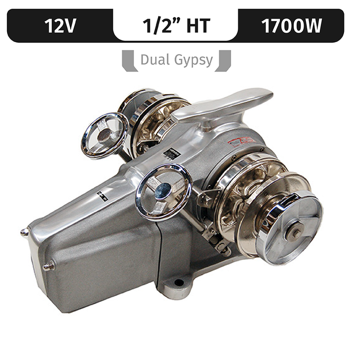Lofrans Falkon, 12 V, 1700 W, doble Gypsy | 1/2" de alta tensión. Gypsy x 2