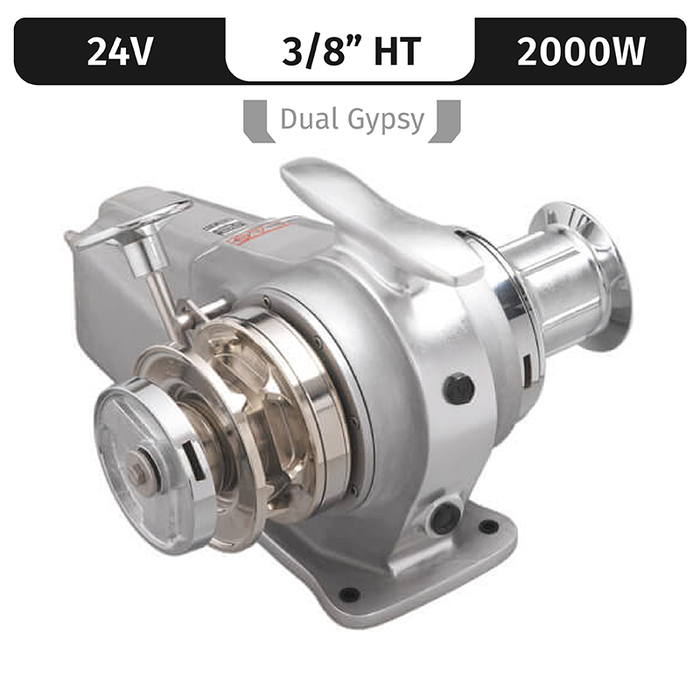 Lofrans Falkon, 24V, 2000W, Dual Gypsy | 3/8" High Tens. Gypsy x 2