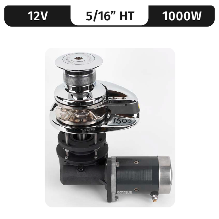 Lofrans Project 1000/X2, 12VDC, 1000W | Capstan, 5/16" High Tens. Gypsy