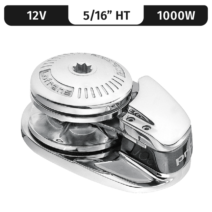 Lofrans Project 1000/X2, 12VDC, 1000W | Low-Profile, 5/16" High Tens. Gypsy