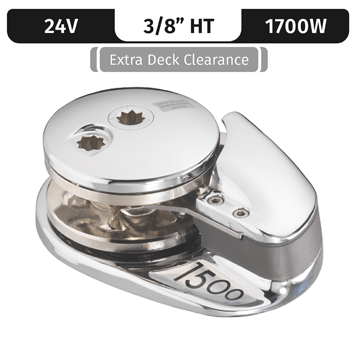Lofrans Project 1500/X3, 24VDC, 1700W | Lwp-Profile, Long Shaft, 3/8" High Tens. Gypsy