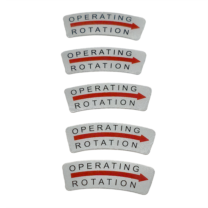 Lofrans Directional Label Arrow | Clockwise, 13X37mm