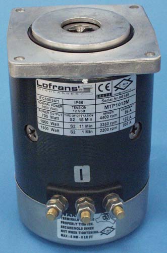 Lofrans Electric Motor 1000 W 12 V, for Project 1000 | Only, #951A