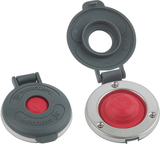 Lofrans Low Amperage Footswitch with Gray Cover | Stainless Steel Bezel, Red Boot (Down)