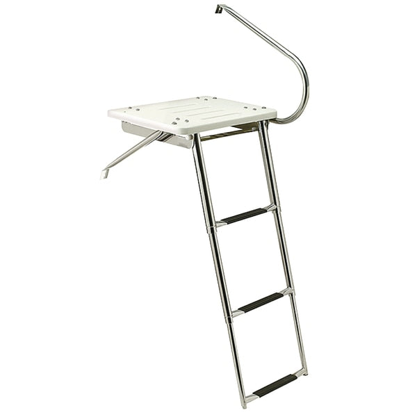 Seachoice 71191 Deluxe Universal Swim Platform with Slide Mount Telescope 3-Step Ladder