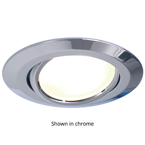 Foco LED regulable Imtra Lighting Leer, cromo mate, IP20 | 10-30 V CC, blanco cálido, esclavo (regulable con maestro)