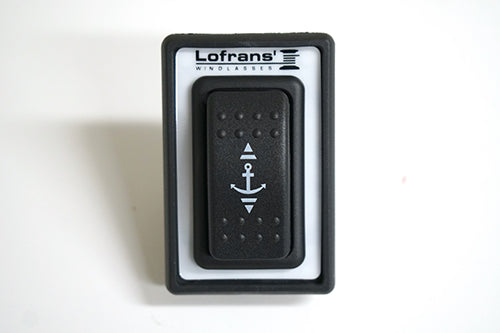 Interruptor basculante para timón Lofrans con subida/bajada | Placa frontal