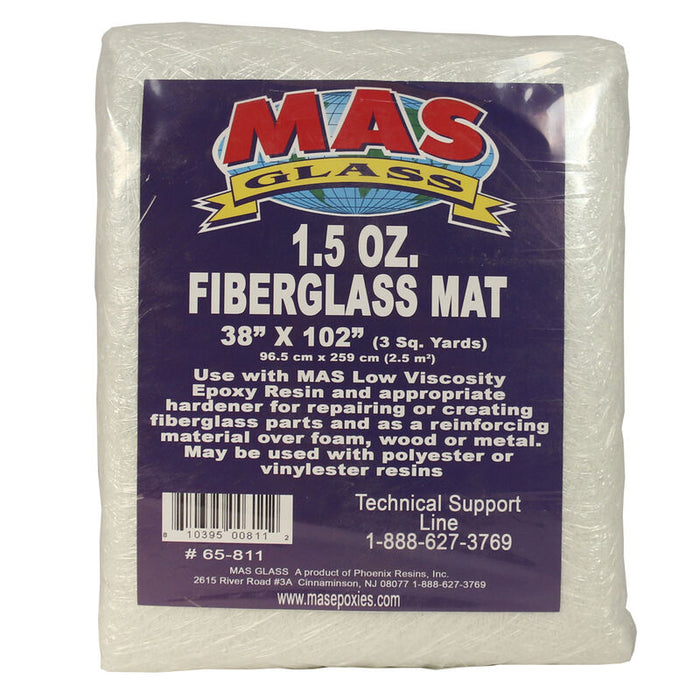 MAS Epoxies Estera de fibra de vidrio 1.5 onzas 38 "X 102"