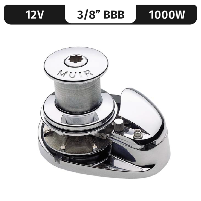 Muir Storm VRC1250, Stainless Steel, 12V, 1200W | Capstan, Vert. Rope/Chain Windlass for 3/8"BBB