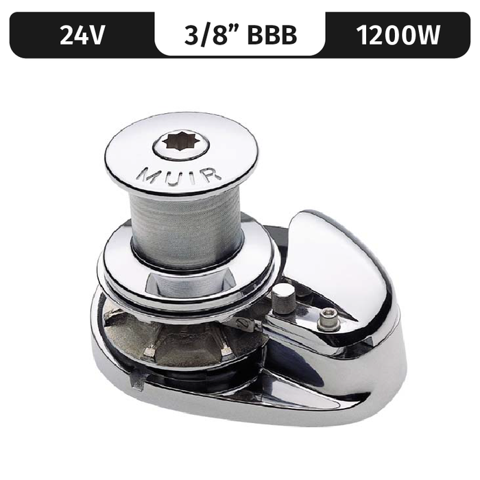 Muir Storm 2200, Stainless Steel, 24V, 1500W | Capstan, Vert. Rope/Chain Windlass for 3/8"BBB