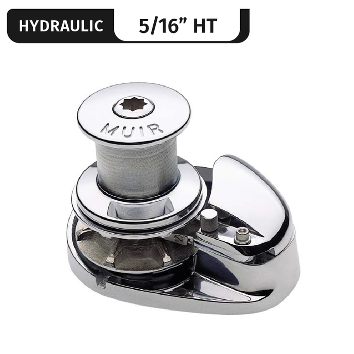 Muir Storm VRC2200 Stainless Steel, Capstan, Hydraulic | Capstan, Vert. Rope/Chain Windlass for 5/16" High Tens.