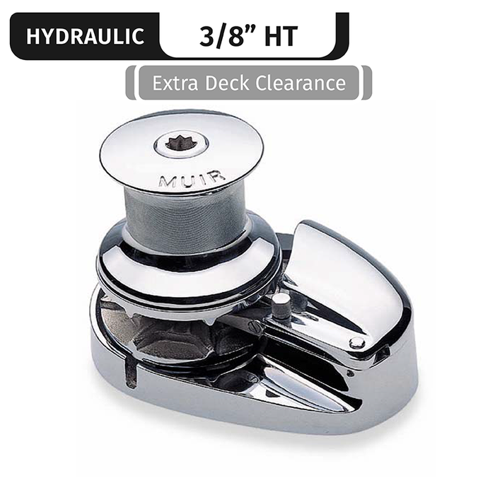 Muir Storm VRC2500, Stainless Steel, Hydraulic | Capstan, Vert. Rope/Chain Long Shaft 3/8" High Tens.