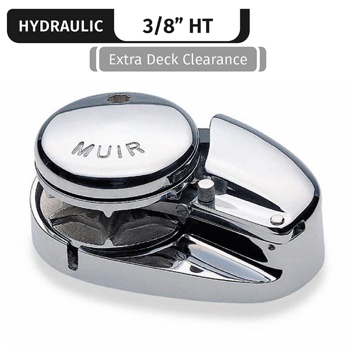 Muir Storm Vr2500, Stainless Steel, Hydraulic | Low-Profile, Vert. Rope/Chain Long Shaft 3/8" High Tens.