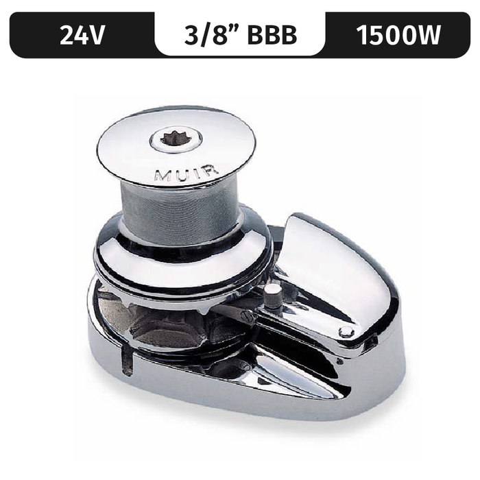 Muir Storm VRC3500, Stainless Steel, 24V, 1700W | Capstan, Vert. Rope/Chain Windlass for 3/8"BBB