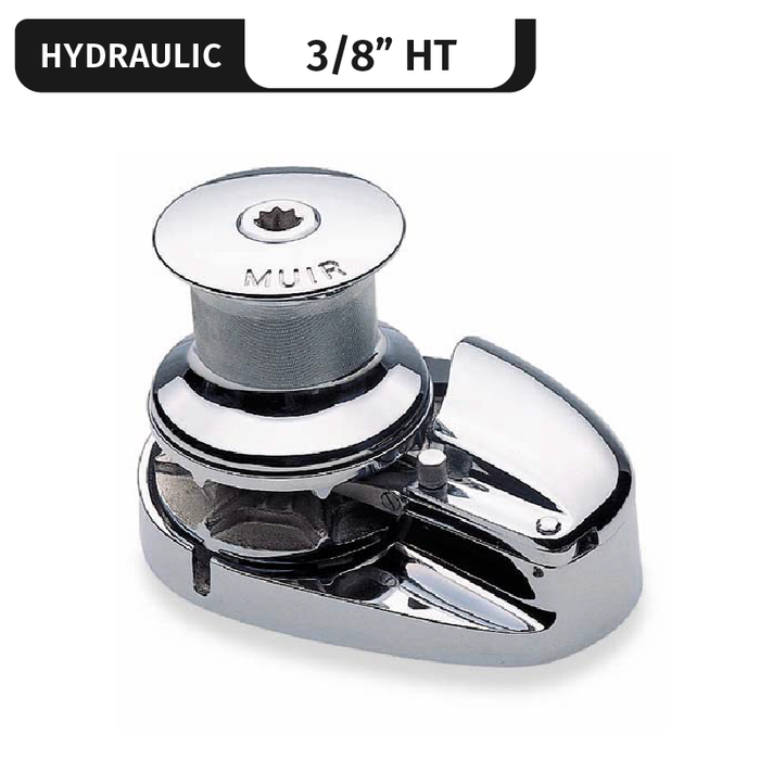 Muir Storm VRC3500, Stainless Steel, Hydraulic | Capstan, Vert. Rope/Chain Windlass for 3/8" High Tens.