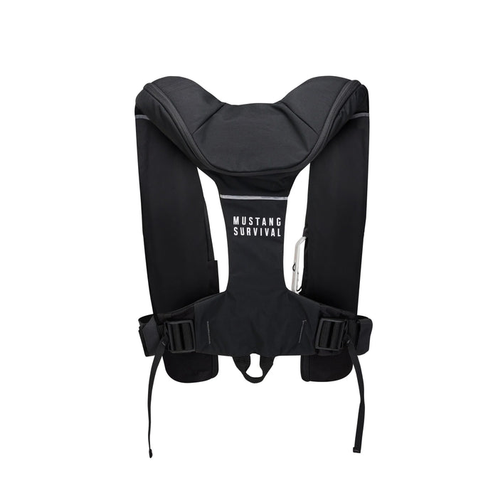 Mustang Survival Elite 190 Inflatable PFD Universal Size Black with Hammar Hydrostatic Inflation Technology