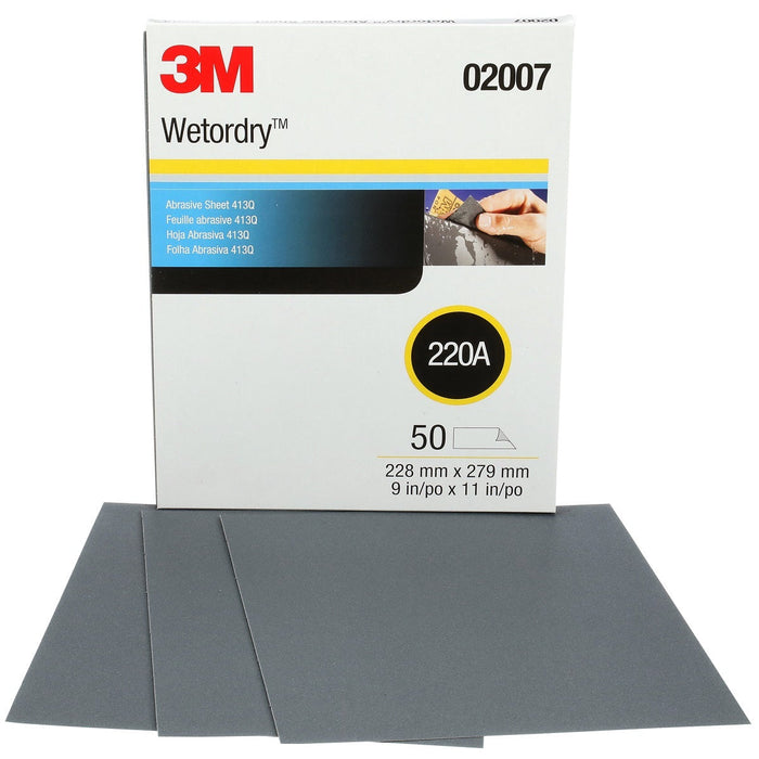 Papier abrasif 3M Wetordry grain 200-50