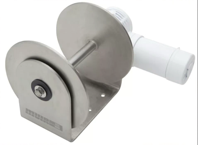 Muir Drum Winch, 12V, 800W | Compact System, 316 Stainless Drum & Bracket