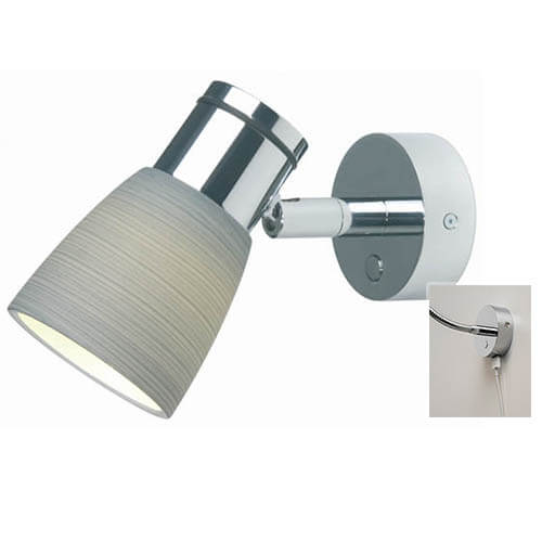 Imtra Lighting Munich, cromo con cristal de titanio | Pantalla y USB, regulador de intensidad, luz cálida