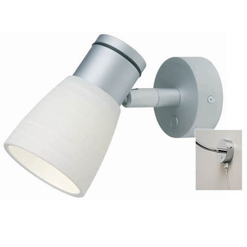 Imtra Lighting Munich, Matte Chrome with White Glass | Shade & USB, Dimmer, Warm