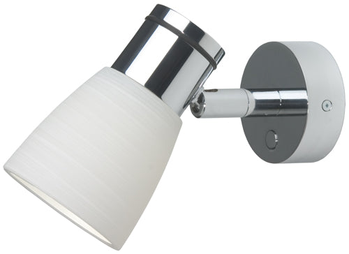 Imtra Lighting Munich, Chrome with White Glass | Shade & Dim2Warm (3000-2200K)