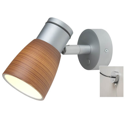 Imtra Lighting Munich: Matte Chrome with Brown Glass Shade, USB | Dim2Warm Dimmer Built-In