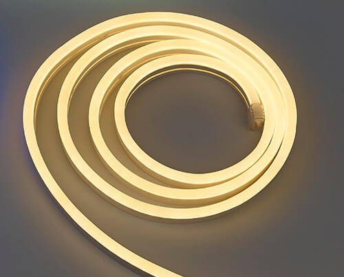 Imtra Lighting Neon LED Rope Light, Top Emitting, Warm White 120V | 5/16"X5/8" UV Resistant PVC, Cuttable Every 19.5"