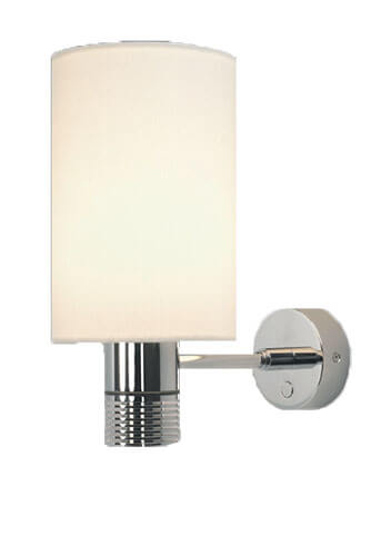 Imtra Lighting Nova LED Wall Light, Chrome, White Shade | Built-In Dimmer, 10-30VDC