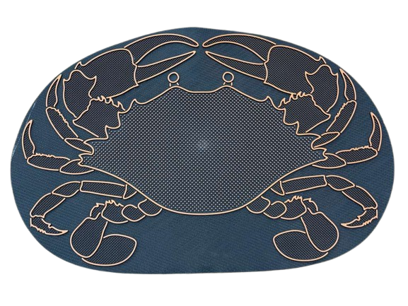 Door Mat Orange Crab Large 35-1/2" X 23-5/8" - Black W Orange outline