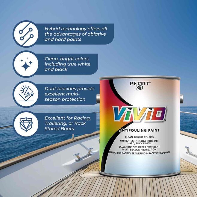 Pettit 1146106 Vivid Antifouling Paint, Yellow Gal.