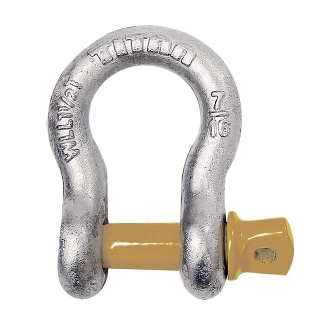 Titan Chain 10319060 Hot Galvanized Bow Shackle, 1-1/4"