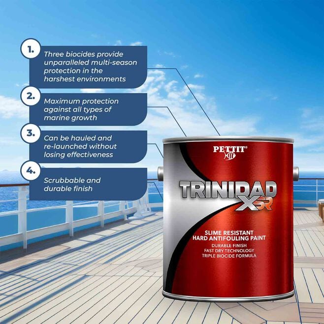 Pettit 1189006 Trinidad XSR Anti-Fouling Paint, Gallon, Black