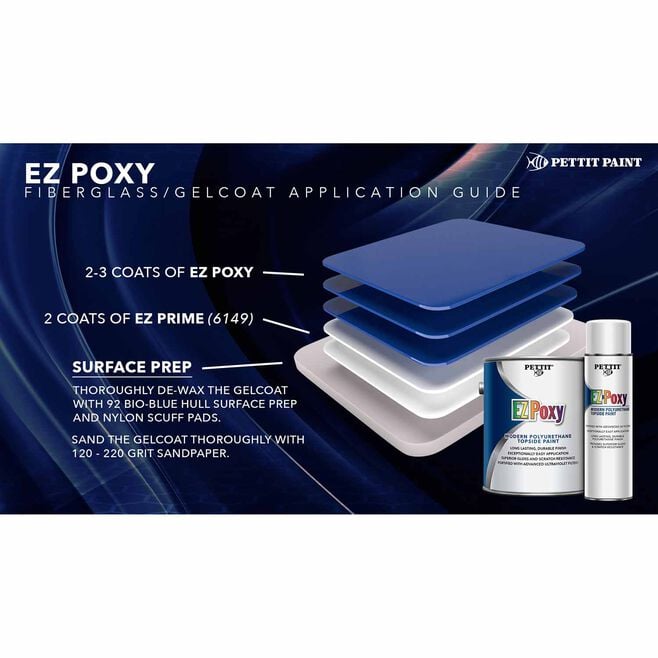 Pettit 1320808 EZ-Poxy Polyurethane Topside Finish, Hatteras Cream-Qt.