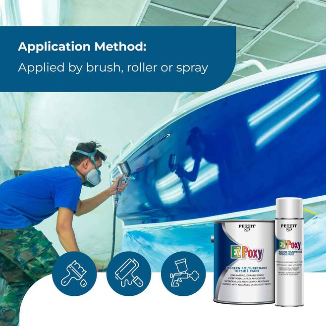 Pettit 1310820 Ez-Poxy Polyurethane Topside Finish, 20 oz. Aerosol, Hatteras Off White