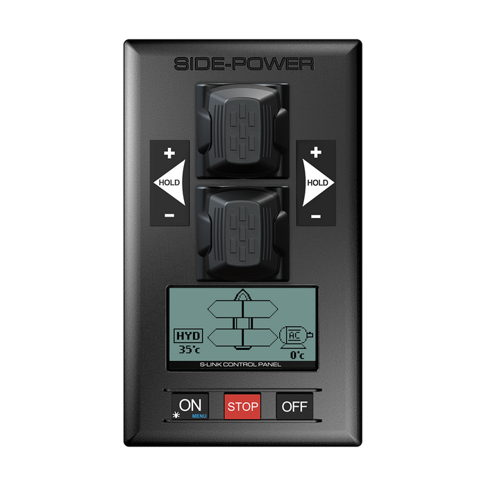 Panel de potencia lateral, control de empuje proporcional con doble joystick | con cubierta, S-Link, 12/24 V, propulsores SEP, SAC y SH