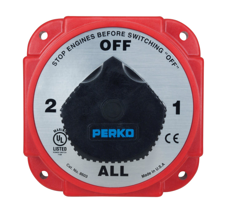 Perko Sélecteur de batterie robuste avec déconnexion de champ d'alternateur