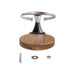 Drink Holder, Single, Stainless with Teak Base