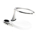 Single Clamp-On Stainless Drink Holder w/White Poly Base