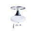 Drink Holder, Single, Stainless with White Poly Base