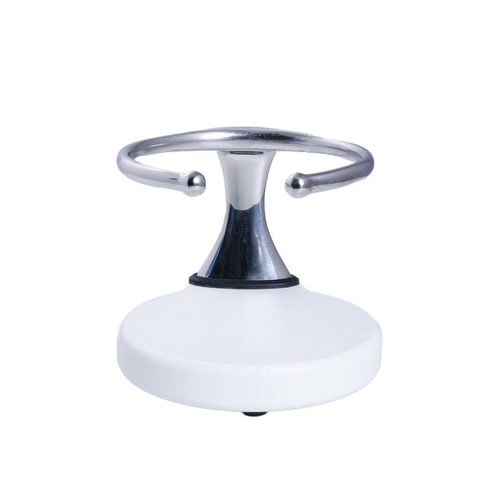 Drink Holder, Single, Stainless with White Poly Base
