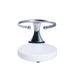 Drink Holder, Single, Stainless with White Poly Base